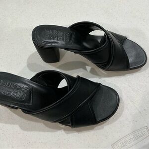 Naturalizer Black Mules with Block Heel